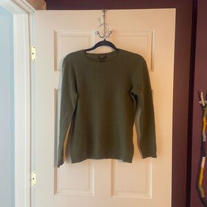 100% Cashmere Olive green Crew Neck Sweater